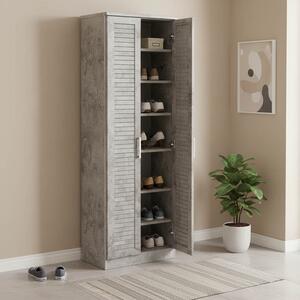 Dulap de pantofi, Pako Word, Sante, 21 perechi, Antracit, 60 x 37 x 183 cm