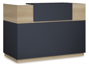 Masa Receptie Lotus in stejar - culoare gri inchis 180x70x110cm