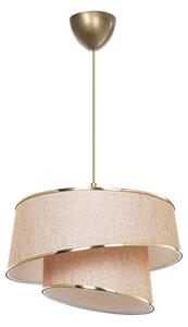 Lustra cu o singura lumina PWL-1127, E27 bej-maro-auriu, 32,5x65 cm