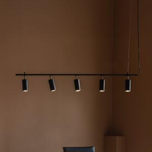 Globen Lighting Lampă suspendată Hubble 5, negru, lungime 130 cm, 3 becuri, reglabil, Negru, Camera de zi / sufragerie, Aluminiu, Scandinavă