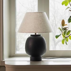 Globen Lighting Lampa de masă Lorenzo, negru, înălțime 46 cm, ceramică, Negru, Camera de zi / sufragerie, Ceramică, Scandinavă