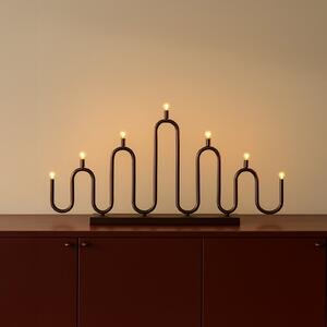 Globen Lighting Sfeșnic Noel 7, bronz, lățime 76 cm, Bronz / Alamă Veche, Metal, Scandinavă