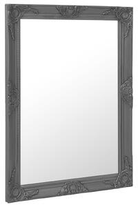 Oglindă de perete în stil baroc, negru, 60 x 80 cm