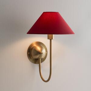 Globen Lighting Aplică de perete IRIS la Lighting, roșu burgund, înălțime 32 cm, Roșu, Camera de zi / sufragerie, Țesătură / Textil, Scandinavă