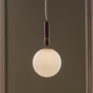 Globen Lighting Lampă suspendată Torrano, roșie, Ø 30 cm, marmură, reglabil, Roșu, Camera de zi / sufragerie, Marmură, Scandinavă