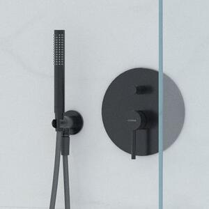 Oltens Molle baterie cadă-duș ascuns negru mat 34100300