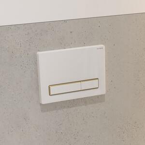 Oltens Torne buton de spălare pentru WC alb/auriu/mat/alb 57105000