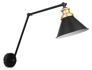 Lampă de perete FUNDO 1xE27/40W/230V negru/auriu