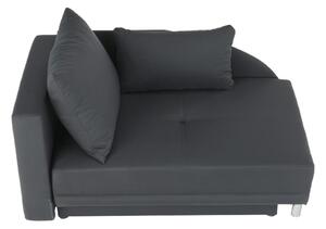 Canapea extensibila LAUREL stanga gri-negru, 149x80x90 cm