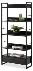 Raft Luca (lemn negru + negru). Promo -15%. 1111371