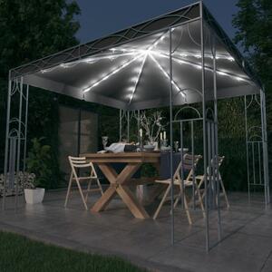Pavilion cu șir de lumini LED, antracit, 300x300cm