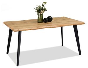 Masă de sufragerie Maui (stejar + negru). Promo -14%. 1111755