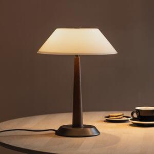 Globen Lighting Lampa de masă Ligna, înălțime 39 cm, alb/bronz/stejar, Lemn, Camera de zi / sufragerie, Metal, Design