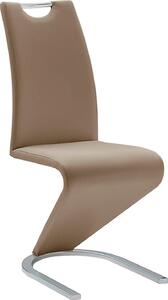 Set 4 scaune cappuccino imitatie de piele Amado 62/45/102 cm