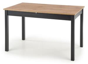 Masă de sufragerie extensibilă 124-168 cm Guliv (negru + stejar wotan) (pentru 4 6 persoane). 1048905