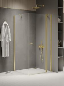 New Trendy New Soleo Light Gold cabină de duș 90x90 cm pătrat auriu luciu/sticlă transparentă K-1853