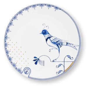 Farfurie din porțelan, Pip Studio, White, 18 cm, colecția Pip & The Blue Bird
