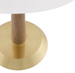 Globen Lighting Lampa de masă Ligna, înălțime 39 cm, alb/alamă, Lemn, Camera de zi / sufragerie, Metal, Design
