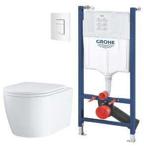 Set vas WC cu capac soft-close Grohe Start 103848SH00, cadru încastrat Grohe Solido 38971000, 38732SH0