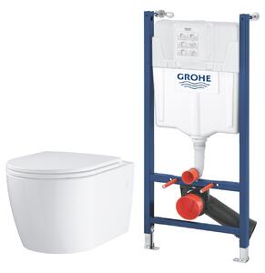 Set vas WC cu capac soft-close Grohe Start 103848SH00, cadru încastrat Grohe Solido 38971000