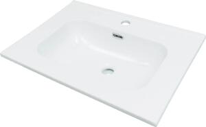 Deante Tubo lavoar 61x46.2 cm dreptunghiular încastrat alb luciu CTU_6U6W