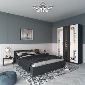 Dormitor Eva Gri 180x200
