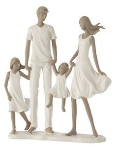 Figurina Couple With 2 Children B, Rasina, Alb Bej, 20.5x6.5x24.5 cm