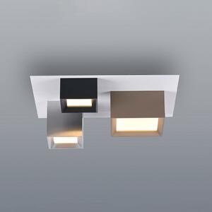 PURE Plafonieră LED Manhatten, multicoloră, cu 3 becuri, CCT, reglabil, Multicolor, Hol, Aluminiu, Modern