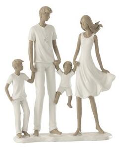 Figurina Couple With 2 Children A, Rasina, Alb Bej, 20.5x6.5x24.5 cm