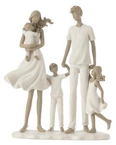 Figurina Couple With 3 Children B, Rasina, Alb Bej, 21x8.5x24.5 cm