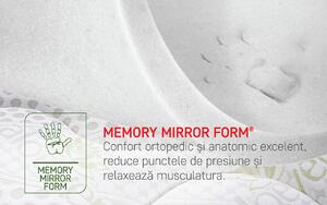 Saltea ortopedica Aloe Vera Dual Confort, 90x200x25cm, Memory 4 cm, 7 zone de confort, reversibila, fermitate medie