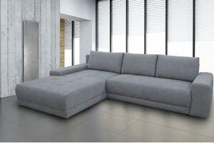 Coltar de living extensibil ADRIA, universal, stofa catifelata gri - M