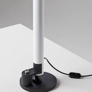 Stilnovo Lampa de masă Periscopio, albă, înălțime 68 cm, metal, Alb, Camera de zi / sufragerie, Metal, Design