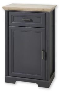 Comoda JASMIN, gri grafit/stejar artisan, PAL, cu o usa si un sertar