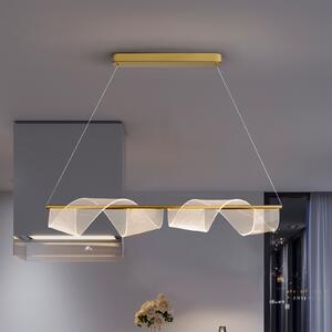 Schuller Valencia Velas Lampă suspendată LED, lungă, aurie, metal, plastic, Auriu / Alamă, Camera de zi / sufragerie, Metal