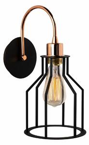 Aplica FELLINI MR 814, negru/auriu, metal, 17x20x36