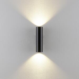 Deko-Light Aplică de perete CAN, negru, 2 becuri, înălțime 22 cm, metal, GU10, reglabil, Negru, Camera de zi / sufragerie, Aluminiu