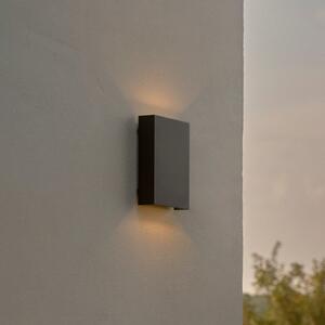 Nordlux Lampă LED pentru exterior Fold Seaside sus/jos, 15 x 21 cm, negru, Negru, Aluminiu, Modern, Perete unghiular