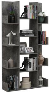 Biblioteca Charles Pako World Gri 90x31x182.5 cm
