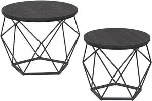 Set 2 masute de cafea Vasagle Gri inchis 60x60x45 cm