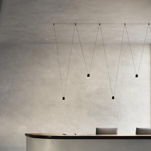 Kdln Lampă suspendată LED de designer Sling, 2.700 K, 1 bec, negru, reglabil, Negru, Camera de zi / sufragerie, Aluminiu, Design
