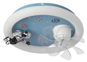 Plafonieră LED dimabilă pentru copii cu ventilator LED/48W/230V 3000/4000/6000K albastru