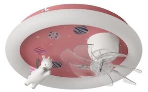 Plafonieră LED dimabilă pentru copii cu ventilator LED/48W/230V 3000/4000/6000K roz