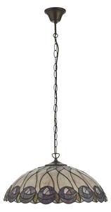 Endon 111985 - Candelabru pe lanț Tiffany HUTCHINSON 3xE27/10W/230V, diam. 50 cm