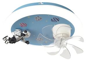 Plafonieră LED dimabilă pentru copii cu ventilator LED/48W/230V 3000/4000/6000K albastru
