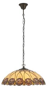 Endon 111985 - Candelabru pe lanț Tiffany HUTCHINSON 3xE27/10W/230V, diam. 50 cm