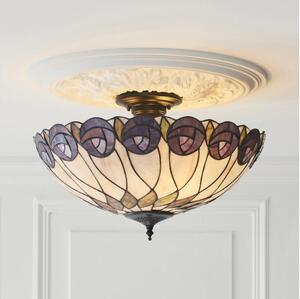 Endon 111906 - Lustră de tavan aplicată Tiffany HUTCHINSON, 3xE27/10W/230V, diam. 50 cm