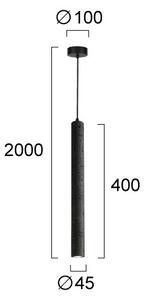 Lustră LED pe cablu LEONARD LED/7W/230V neagră