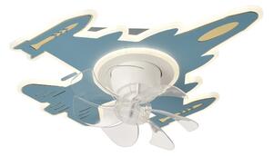 Plafonieră LED pentru copii, dimabilă, cu ventilator, LED/63W/230V 3000/4000/6000K, albastră