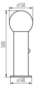 Kanlux 46084-Lampă de exterior cu senzor STONO 1xE27/15W/230V 50 cm IP65 antracit